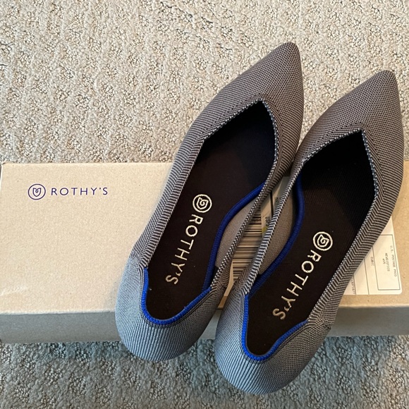 Rothy's Shoes - ROTHY’S The Point - Cloud Grey Birdseye - EUC